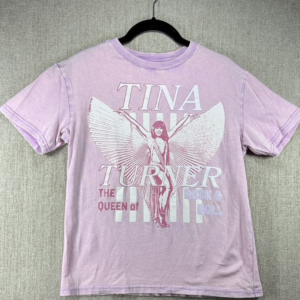 Tina Turner The Queen Of Rock & Roll Graphic Cropped Tee M